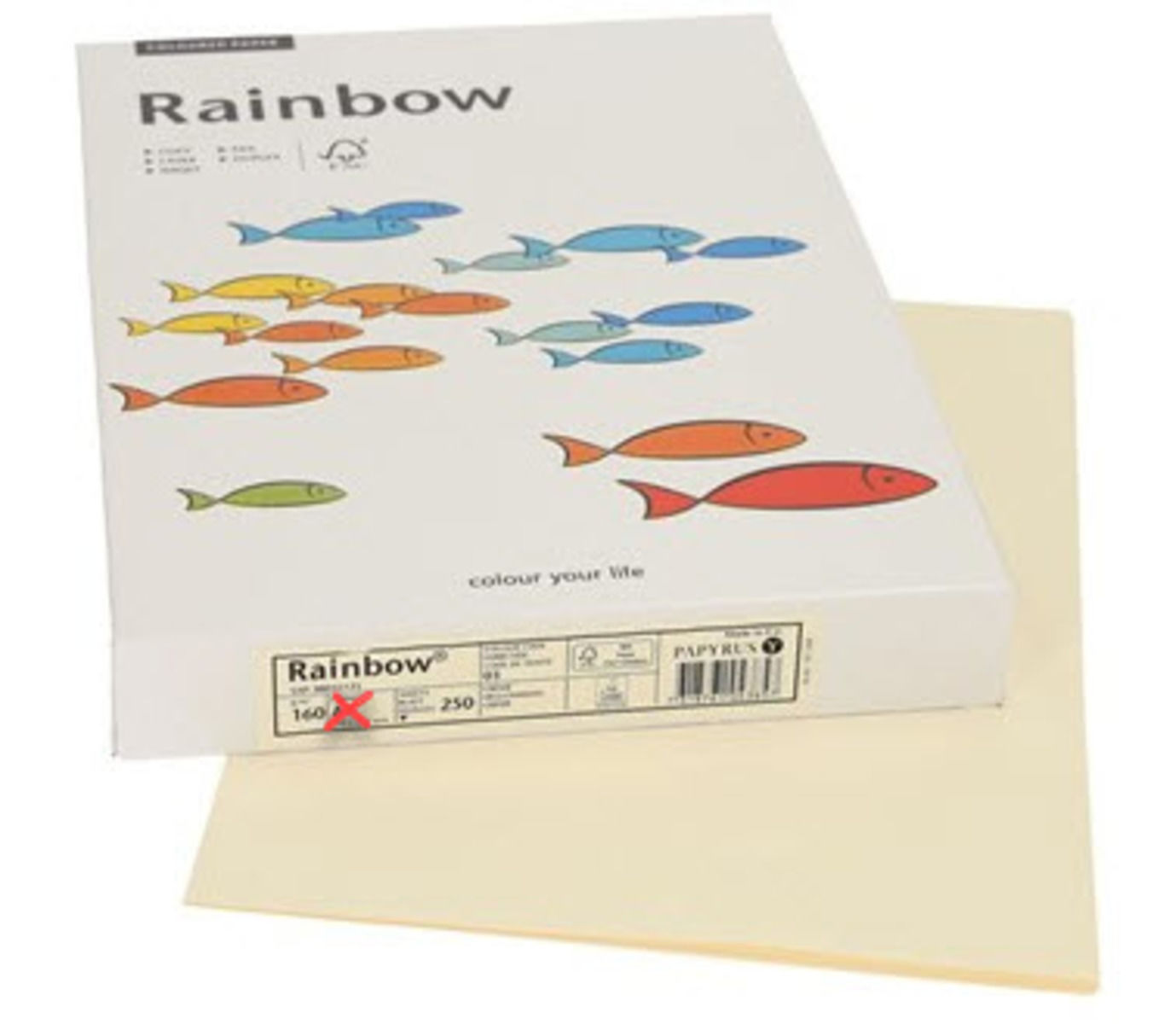 Rainbow papier couleur, A4, 160 g/m2, jaune moyen 