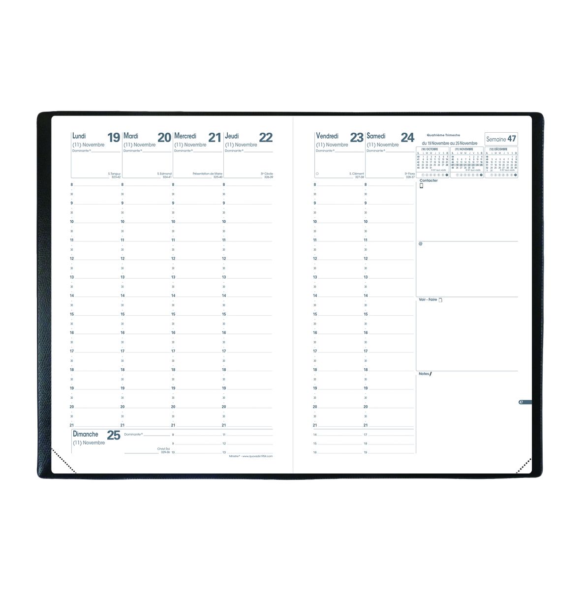 QUO VADIS Agenda 'Note 24 S', 160 x 240 mm, 2024, noir - Achat