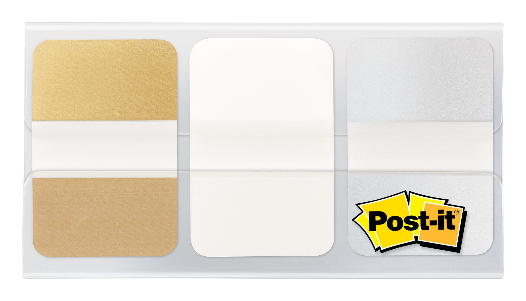 Post-it® Index Strong Metallic, oro, bianco, argento, 25,4 mm x 38,1 mm