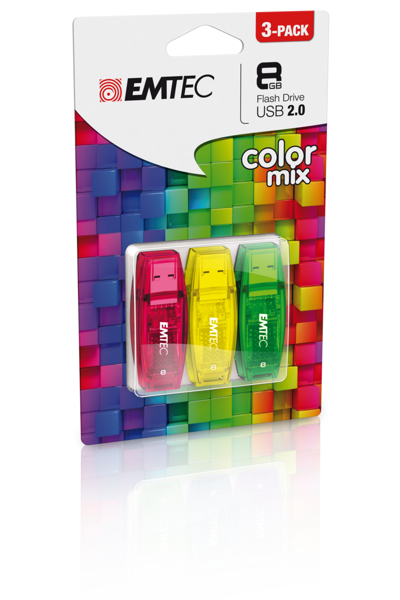 Emtec C410 Color Mix - clé USB 4 Go - USB 2.0